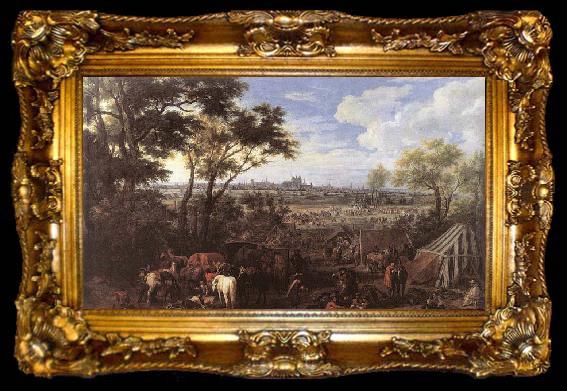 framed  MEULEN, Adam Frans van der The Army of Louis XIV in front of Tournai in 1667, ta009-2